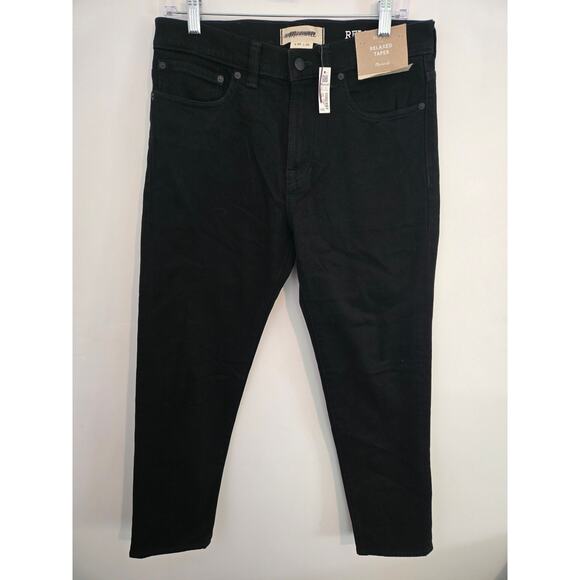 Madewell Other - NWT Madewell mens relaxed taper jeans black size 30x30 flex denim.